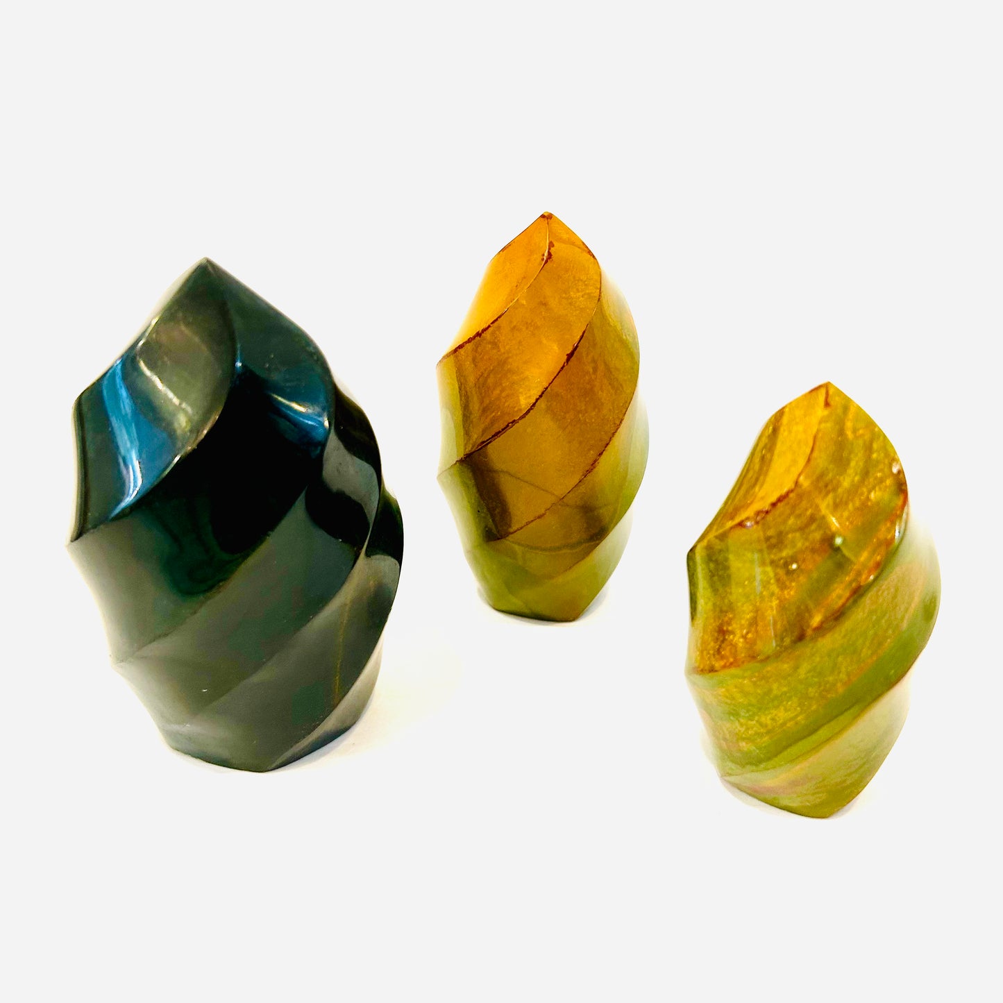 Green Jasper Flames Madagascar