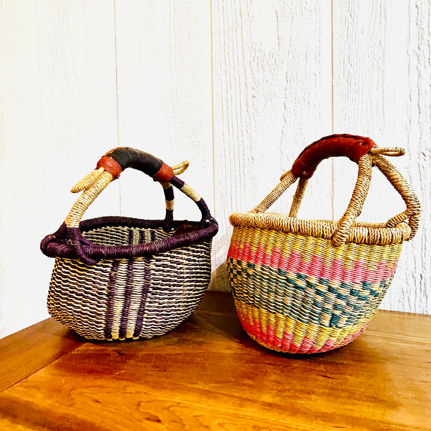 Handwoven Grass Basket ~ Mini Market Style