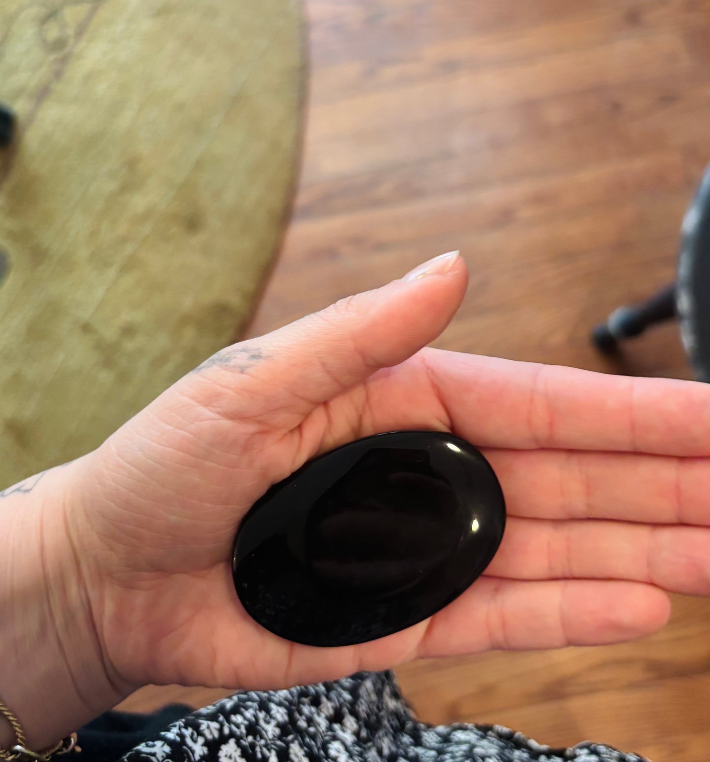 Natural Ice Obsidian Palmstone