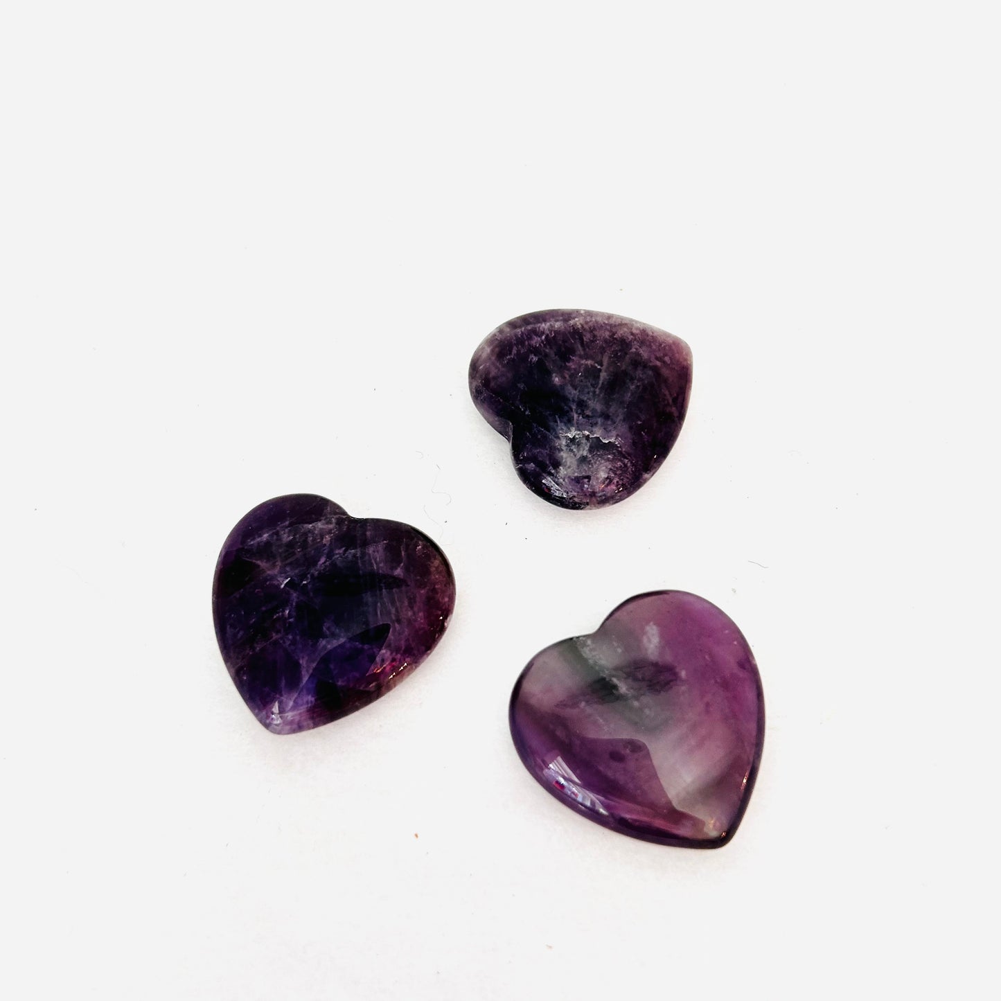 Amethyst Crystal Hearts