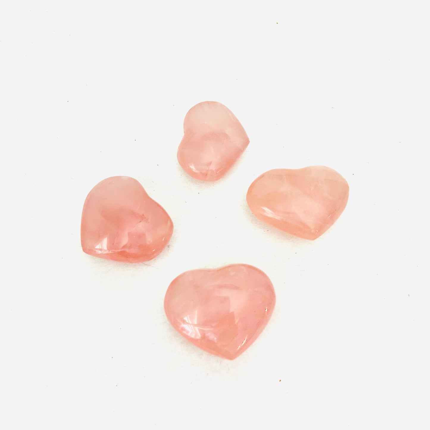 Rose Quartz Crystal Hearts