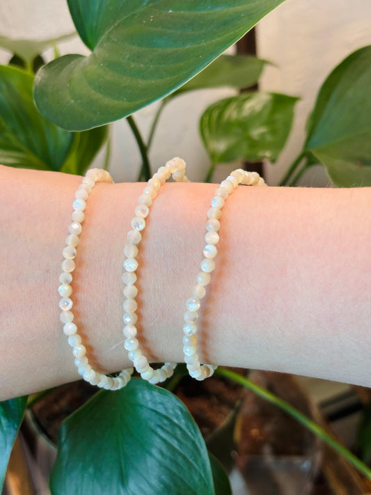 Mother~of~Pearl Faceted Bracelets
