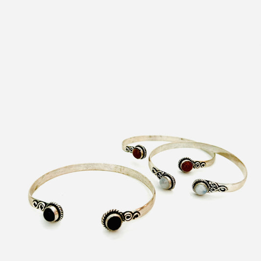 Bracelet Cuffs Two Stones