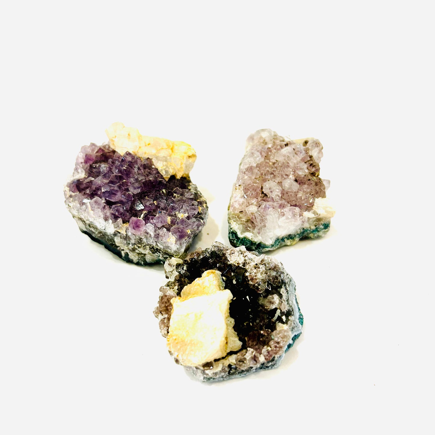 Amethyst Calcite Clusters