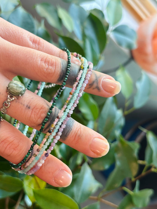 Faceted Gemstone Anklets