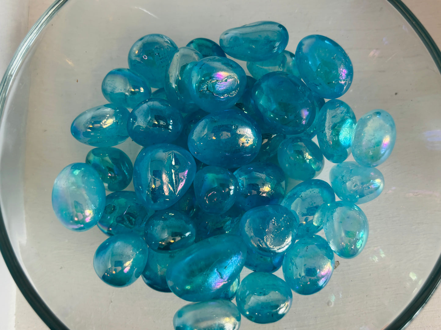 Aqua Aura Tumbled Quartz