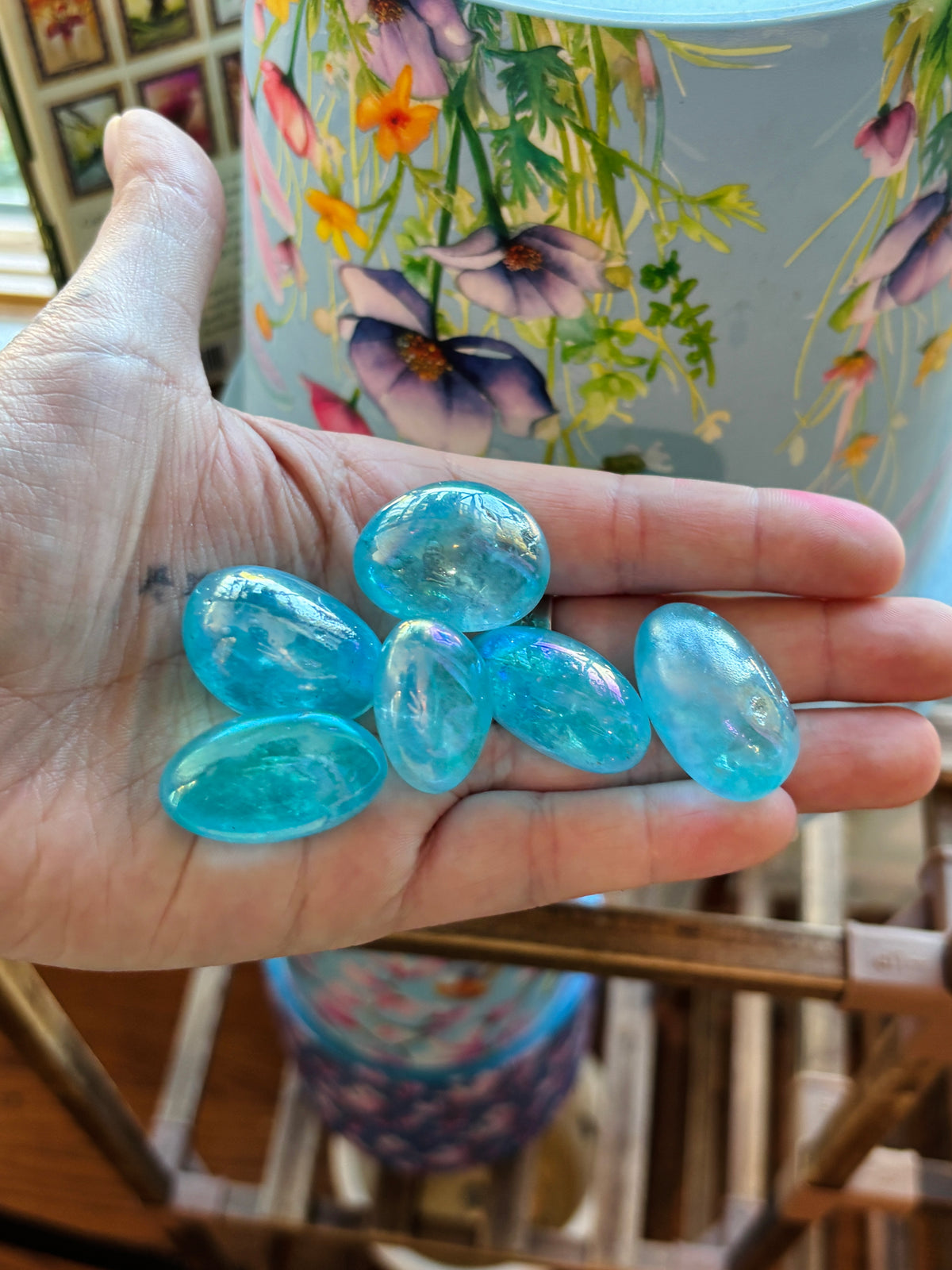 Aqua Aura Tumbled Quartz