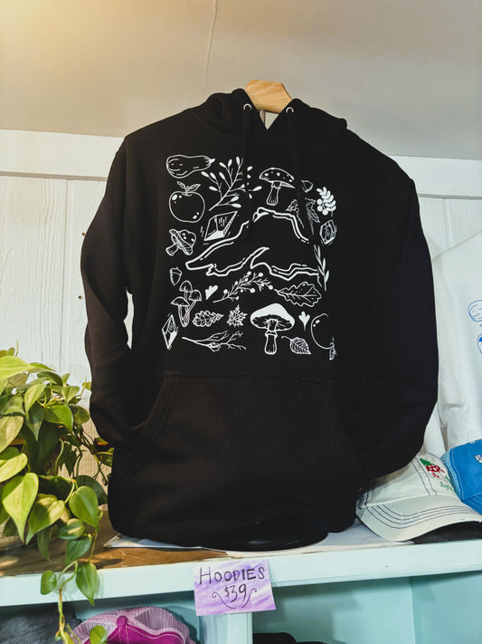 Lake Superior Hoodie ~ Black
