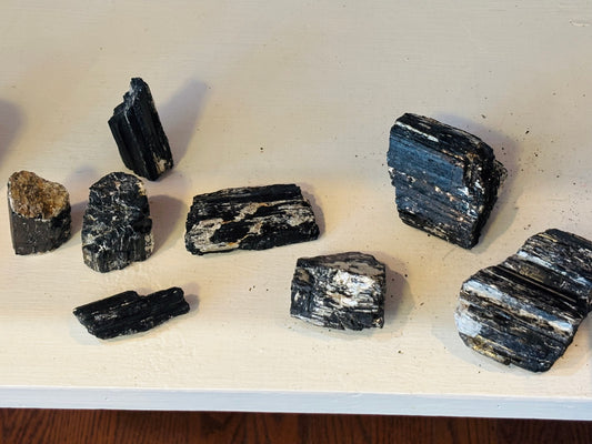 Black Tourmaline with Muscovite Mica
