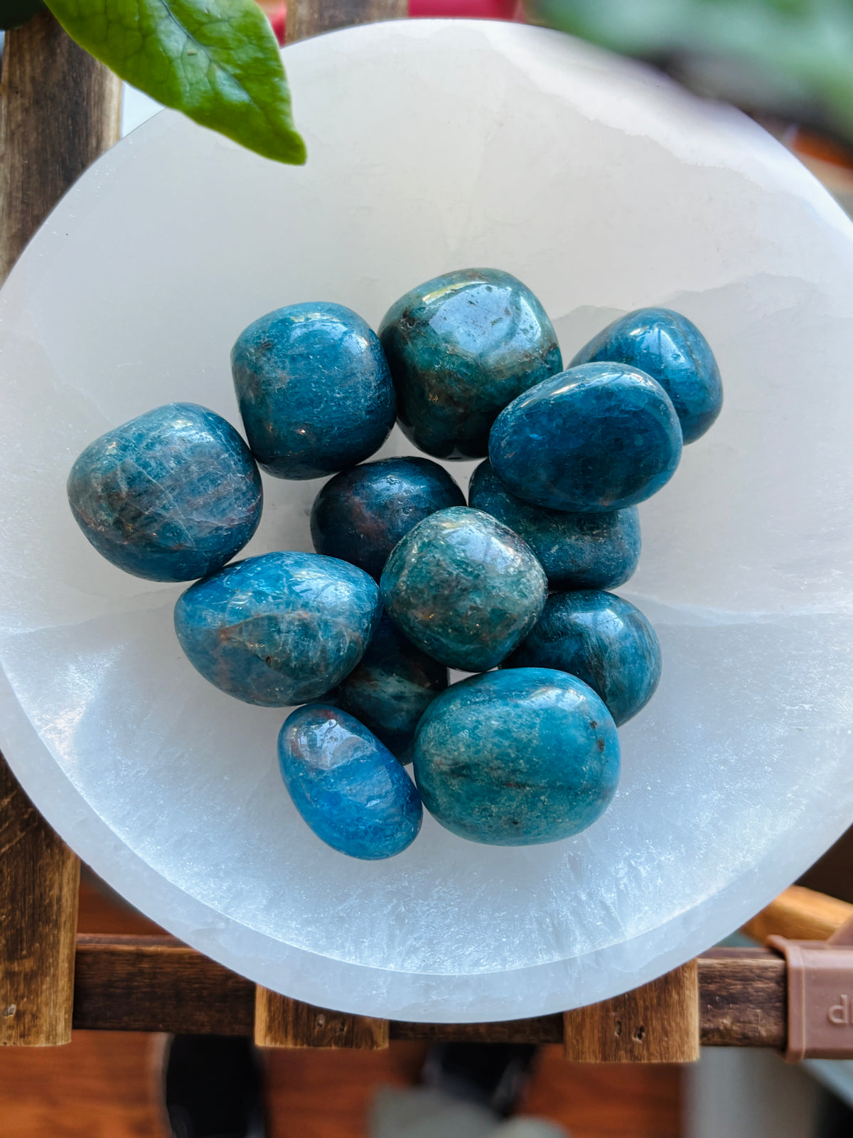 Blue Apatite Tumbled, Madagascar