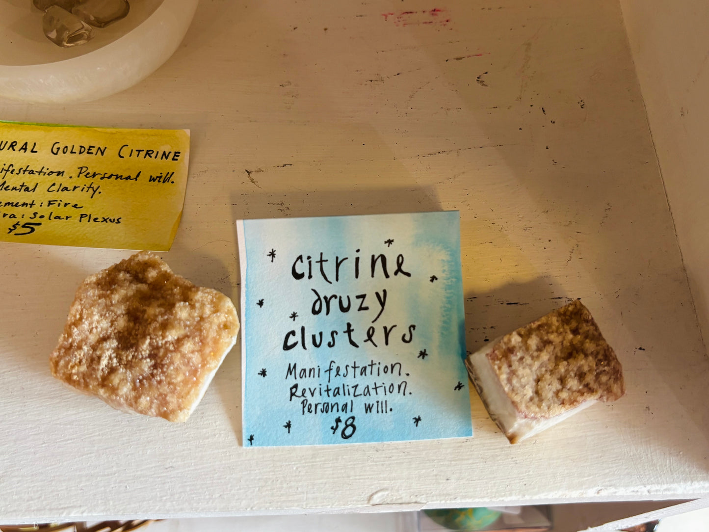 Citrine Druzy Clusters
