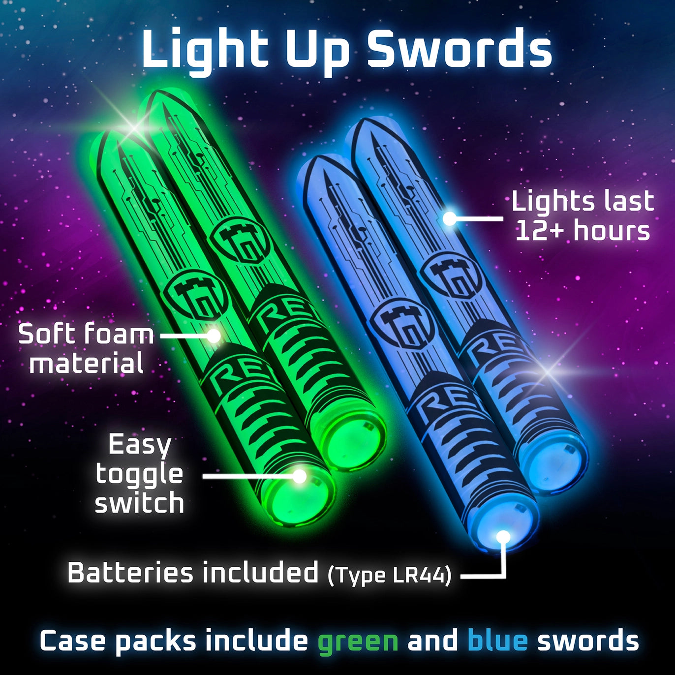 Glowing Foam Toy Swords