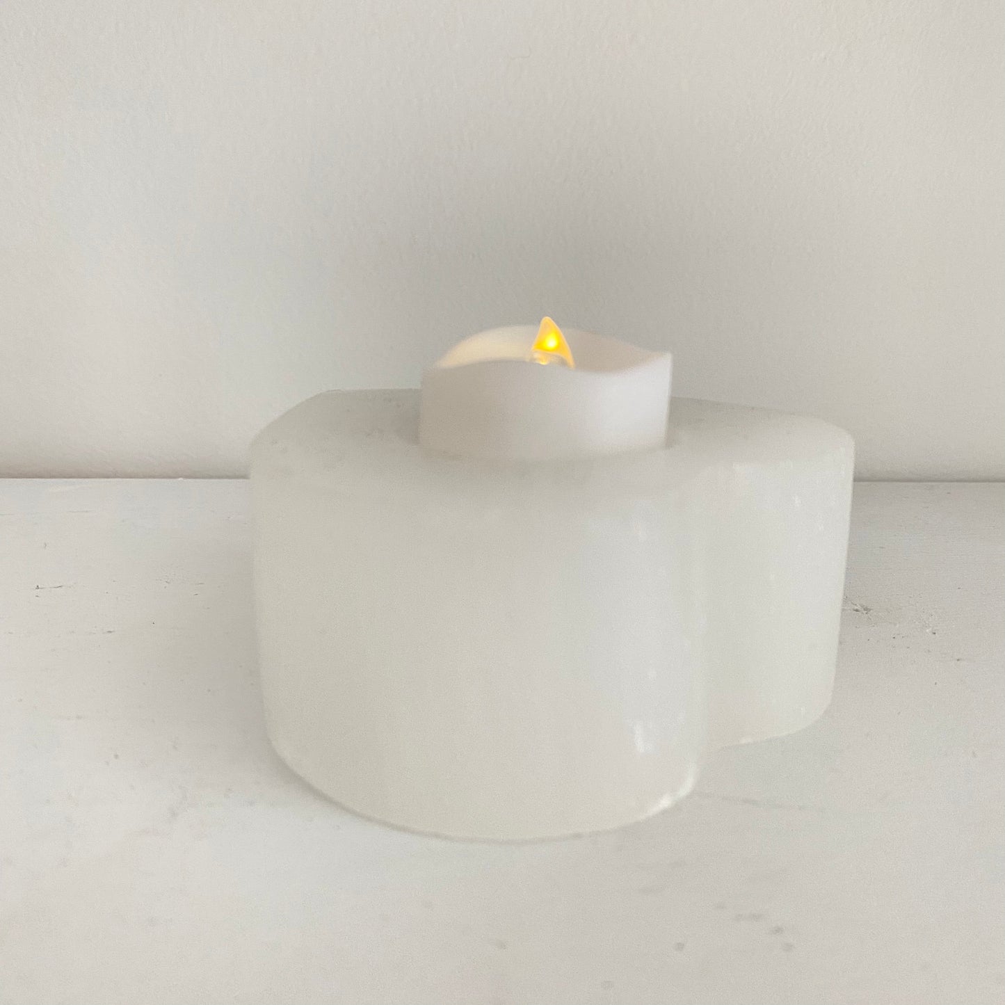 Selenite Candle Holders